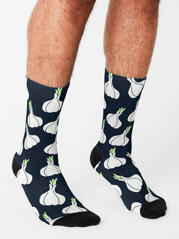 Cute Garlic Socks Set para homens e mulheres, presente de Natal, verão