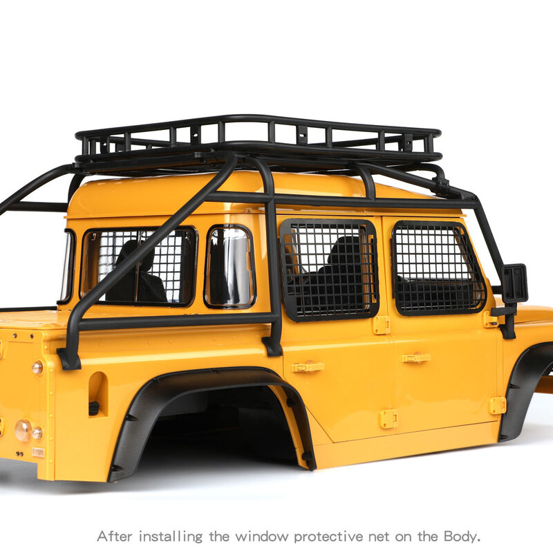 Red de ventana de coche de simulación de Metal negro/plateado para 1/10 RC Crawler Car Traxxas TRX4 RD110 TRX4 SCX10, accesorios de bricolaje