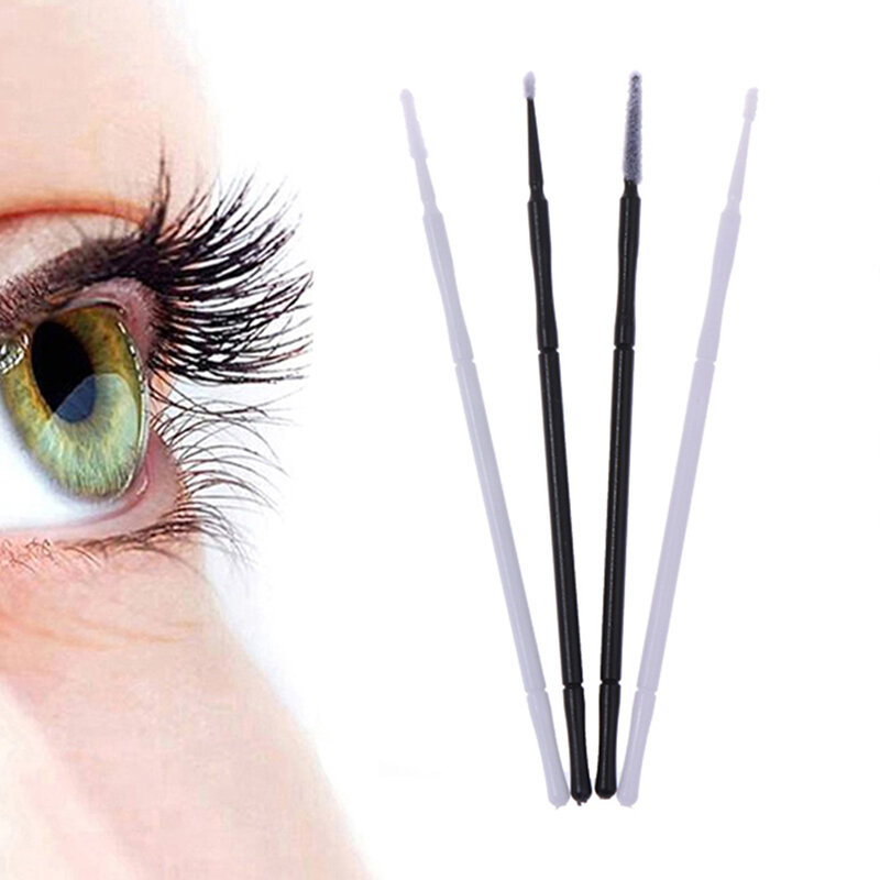 100 Pcs Eyelash Extension Micro Brush Applicator False Eyelash Grafting Cleaning Cotton Swabs Make up Mascara Swab