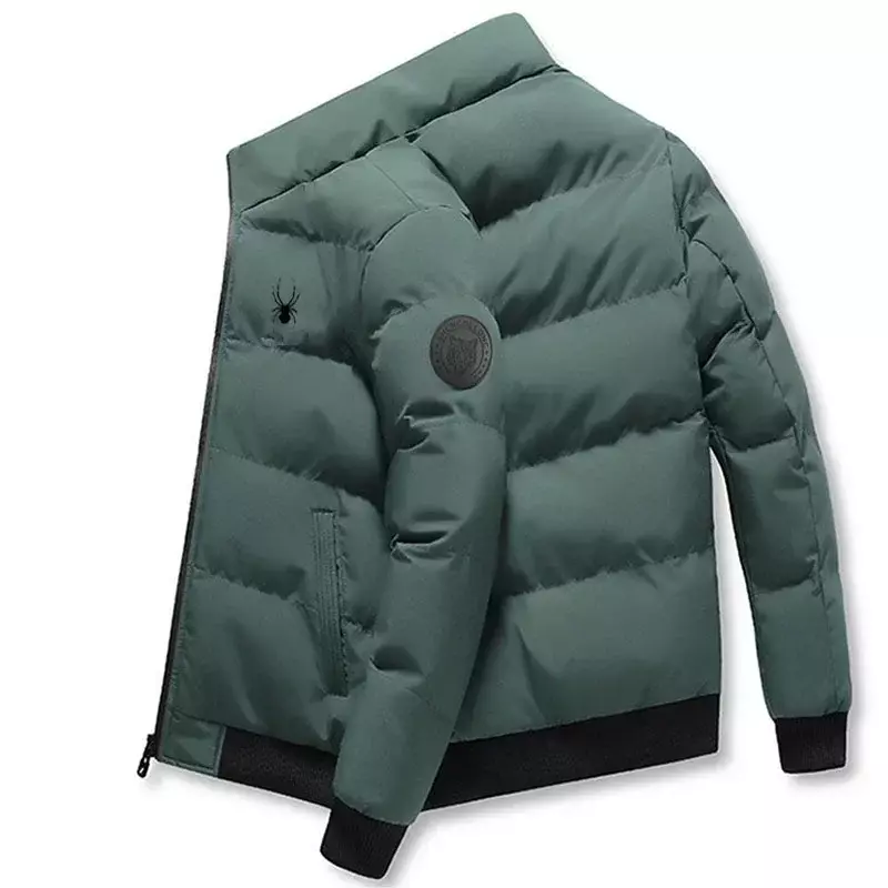 2024 New in Men's Oversize Jacket Autumn Spring Warm Fluffy Y2k Padded Parkas Male Coat Outerwear Black Korean Designer Clothes