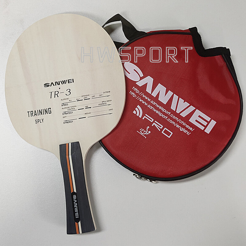 SANWEI TR-3 Tennis De Table Lame artificiel astique 5 Plis Bois Offcommissions Ping Pong Lame avec Bon Contrôle