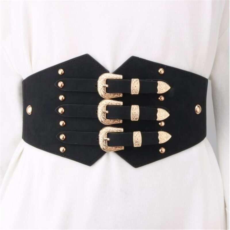 حزام الخصر على شكل سلسلة حزام زي أيدول لفستان ملفوف وحزام عريض N7YD