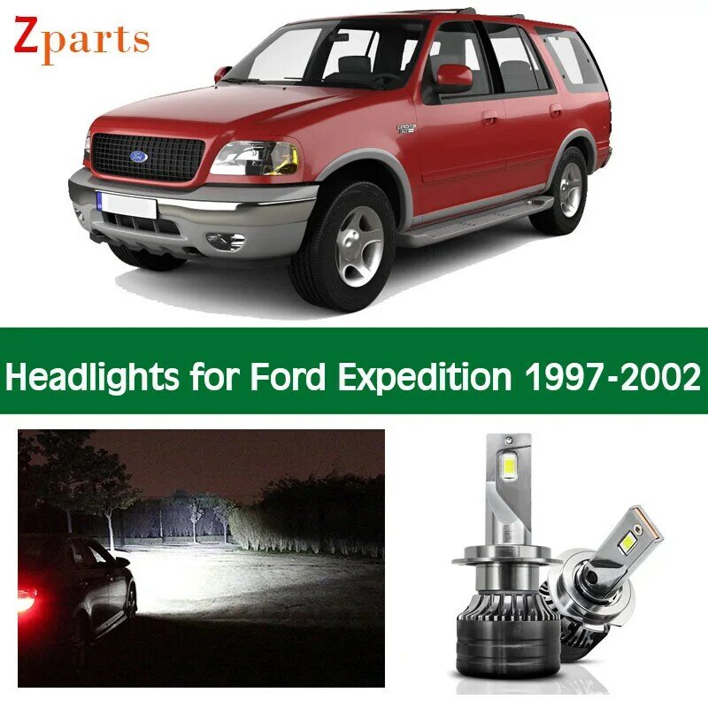 Farol canbus para carro, acessório de lâmpada de iluminação alta, feixe baixo, para ford envio 1997, 1998, 1999, 2000, 2001, 1 par