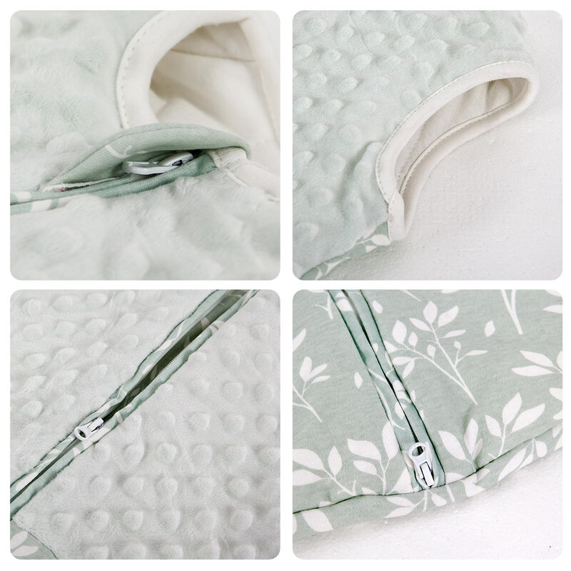 Sleeping Bag For Babies 3-24 Months Warm Soft Doudou Patchwork 2.5Tog Sleepsacks Sleeveless 2-Ways Zipper Anti-Kick Blanket