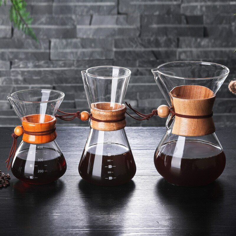 Hand Brewed Coffee Sharing Pot Filter Screen Glass Coffee Filter Cup Coffee Pot Set Drip Small Household Glass Pot Coffee Jar