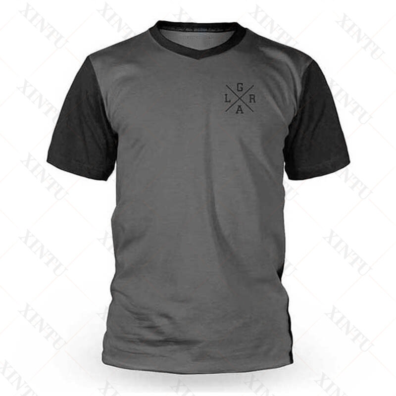 Camiseta holgada de manga corta para hombre, camisa transpirable para ciclismo de montaña, todoterreno, DH, ropa deportiva BMX Enduro