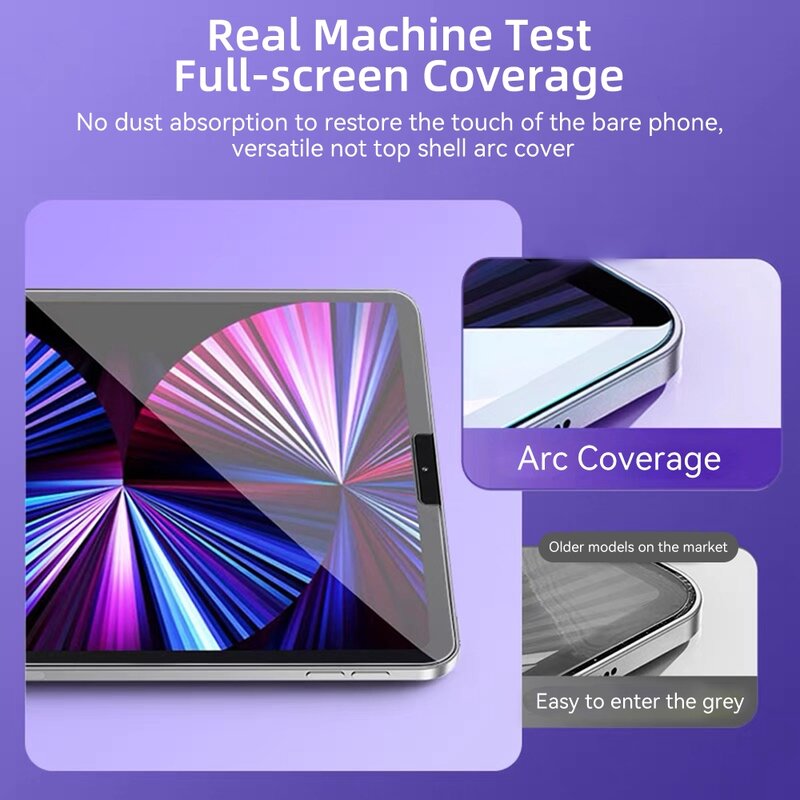Apple iPad Pro用強化ガラス,画面保護,防塵,簡単な設置,ipad air 6, 11, 13インチ,2024