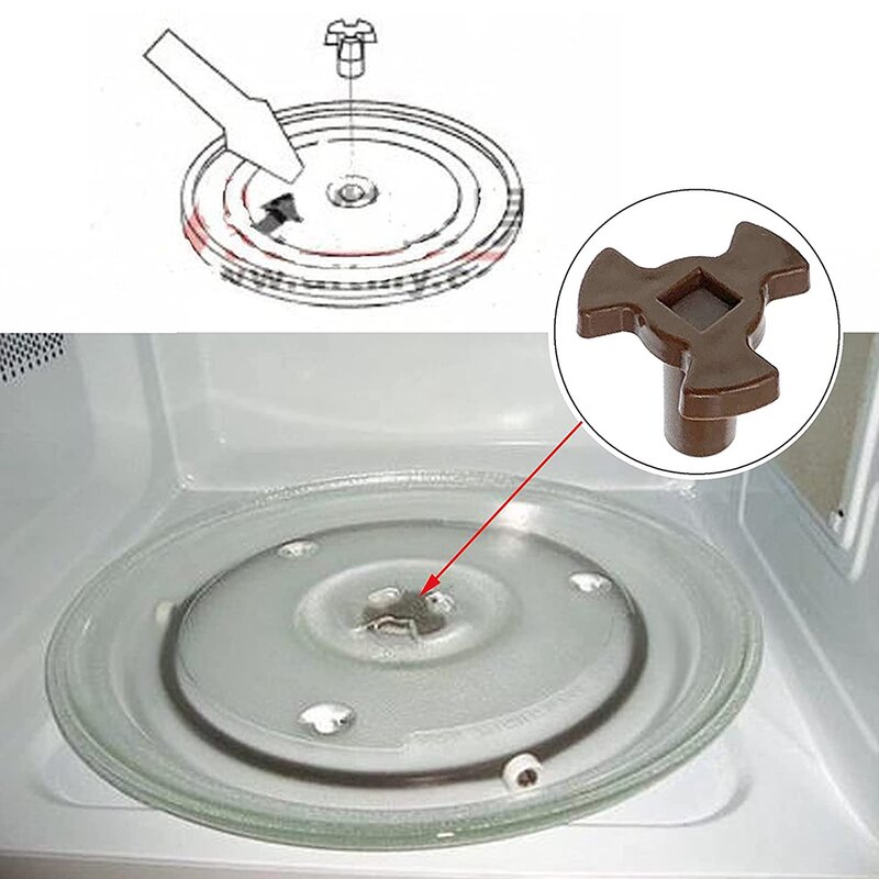 Microwave Turntable Coupler,Microwave Oven Roller Guide Support, Microwave Oven Rotary Core Coupling Replacement Parts