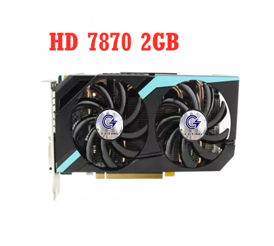 การ์ดจอ GPU HD7870 2GB ของแท้, การ์ดจอ GPU AMD Radeon HD 7870การ์ดวิดีโอ2GB การ์ดพีซีแผนที่เกมคอมพิวเตอร์ HDMI PCI-E X16 videocard