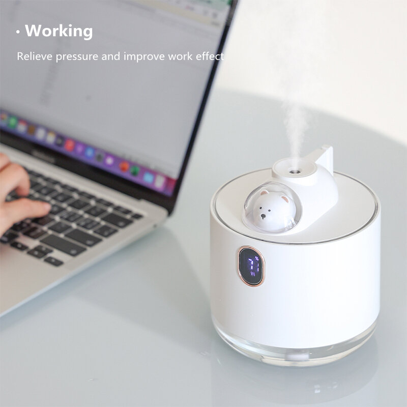 Xiaomi Lovely Pet 500ML Air Humidifier 2000mAh Chargeable Mist Fogger LED Light Humidificador for Home Ultrasonic Aroma Diffuser