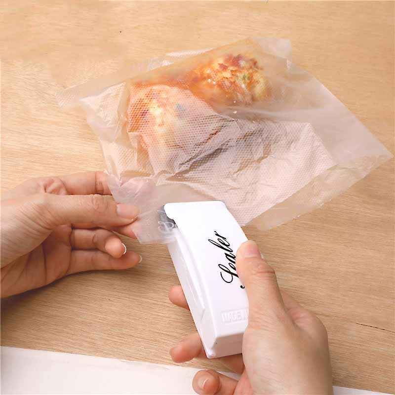 Máquina termoselladora de bolsas de plástico máquina de sellado de bolsas de envasado de alimentos Clip de sellado portátil para bolsa de refrigerios accesorios de almacenamiento de cocina aparatos para el hogar
