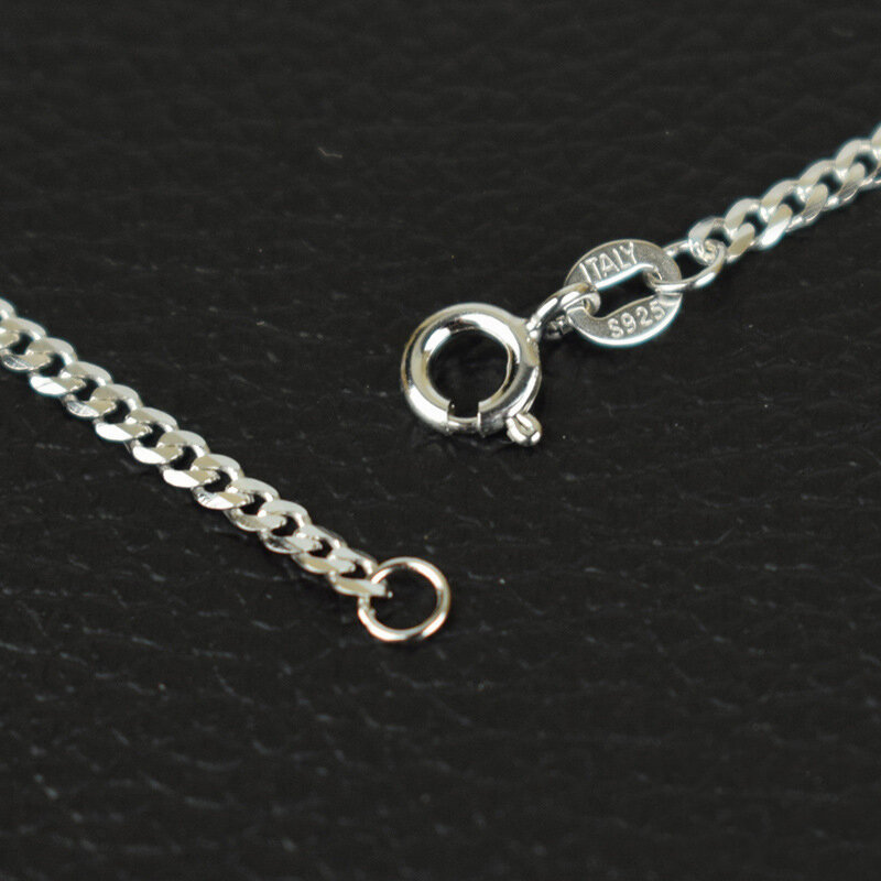 Ожерелье из чистого серебра 100% пробы с шестигранной цепью из кубинской цепи для мужчин и женщин, кубинская цепочка в стиле хип-хоп, ювелирные изделия из чистого серебра 925 пробы для подарка на день рождения