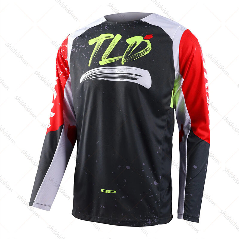 Men's Motocross Downhill Jersey BMX Mountain Bike Enduro Shirt Outdoor Cycling Long Sleeve Sweatshirt Breathable T-Shirt