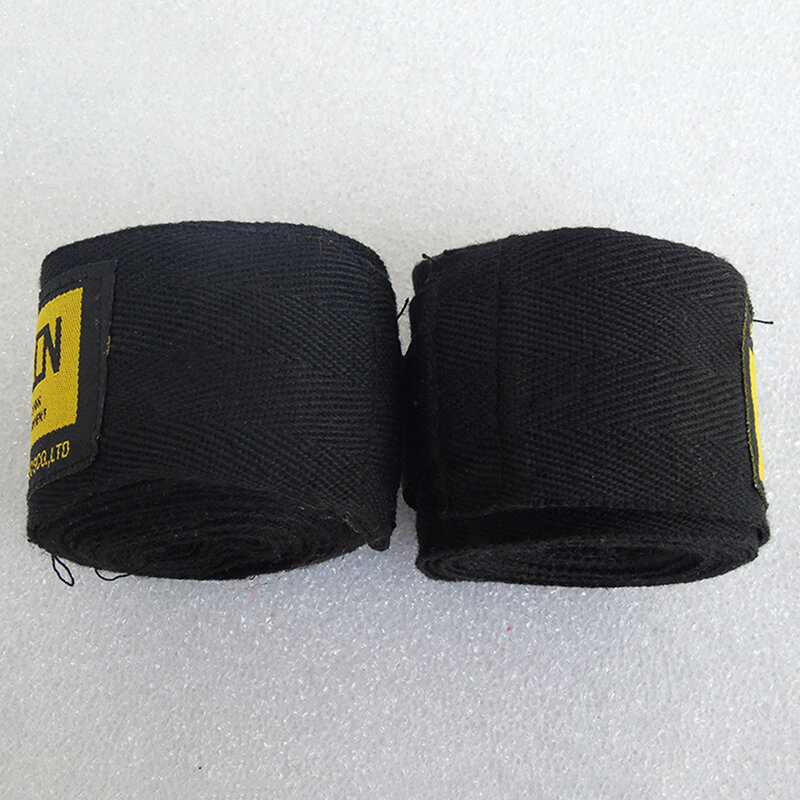Envoltórios de boxe de algodão masculino, bandagem sanda, taekwondo, muay thai, equipamento para pulseiras, MMA, 1 par