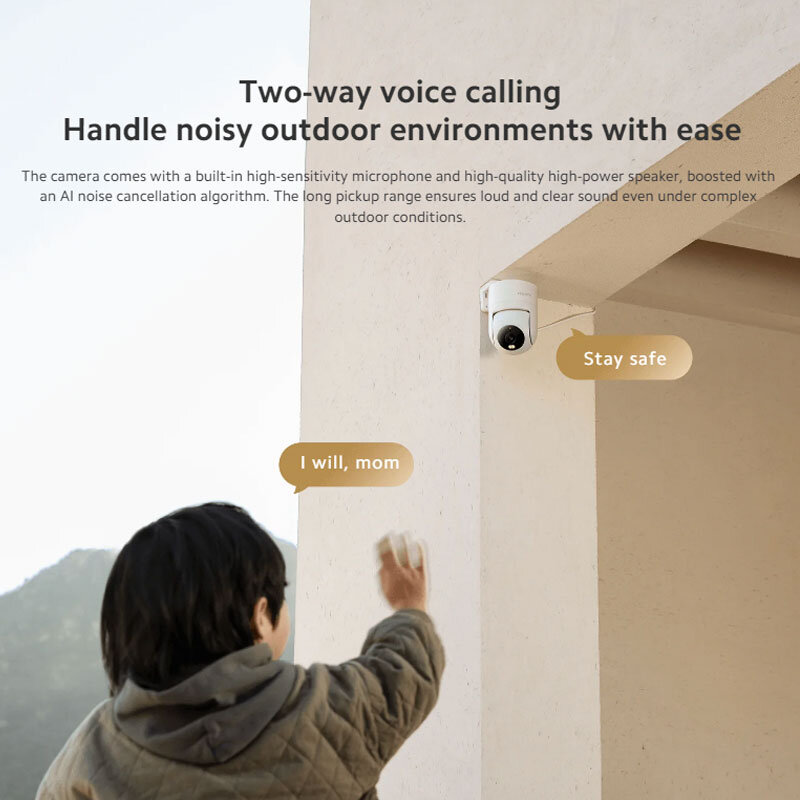 Global Version Xiaomi Outdoor Camera CW300 4MP AI Human Tracking IP66 Water and Dust Resistant Smart full-color Night Vision