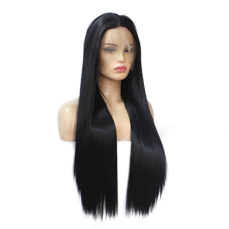 Perruque Full Lace Wig Sophia naturelle, cheveux lisses, sans colle, HD, 18 pouces, pre-plucked, pour femmes africaines