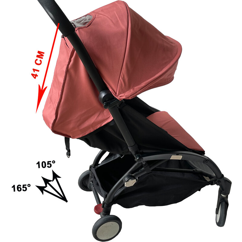 MomTan 1:1 Ginger Pink Double-layer Waterproof  Fabric Baby Stroller Replacement Set  Compatible with YOYO&YOYO2  Strollers