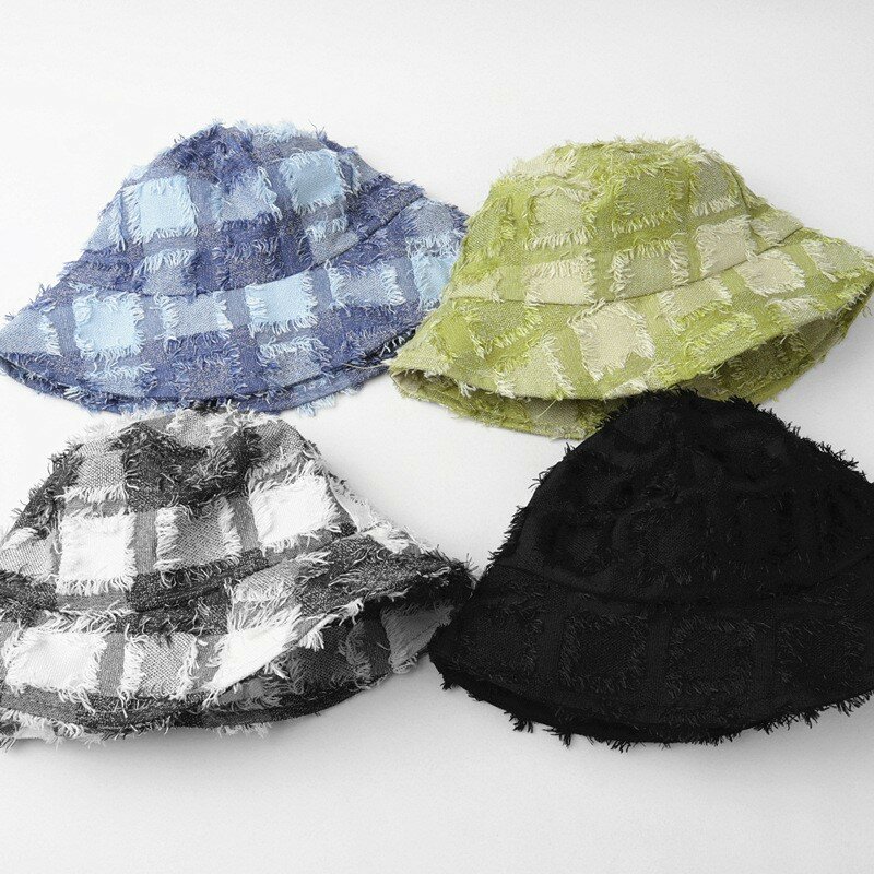 Topi nelayan dapat dipakai dua sisi, topi tabir surya Retro sederhana, topi Basin luar ruangan, topi matahari belanja topi ember