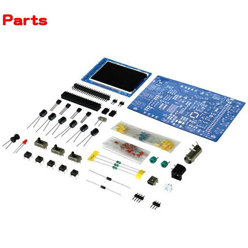 DSO138 Kit osiloskop Digital, papan sirkuit elektronik pengontrol mikro DIY cocok untuk Kit pelatihan mengajar elektronik