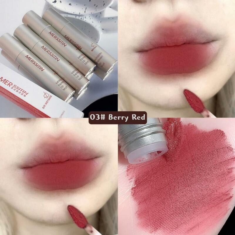 Stylish Lipstick Mild Texture Easy-to-carry Matte Velvet Effect Lip Gloss Lipstick  Moisturizing Lip Stain Beauty Supply