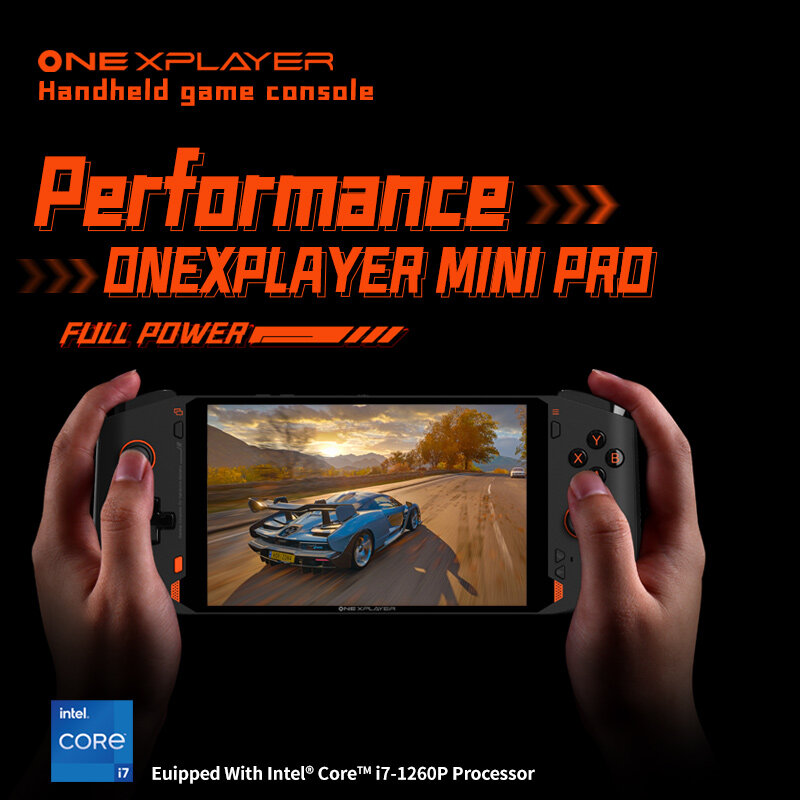 OneXPlayer Mini 12 "Intel Core I7-1260P 7 Inci PC Game Tablet Windows 11 Komputer Genggam 16G + 1TB Laptop Asli Satu X Player