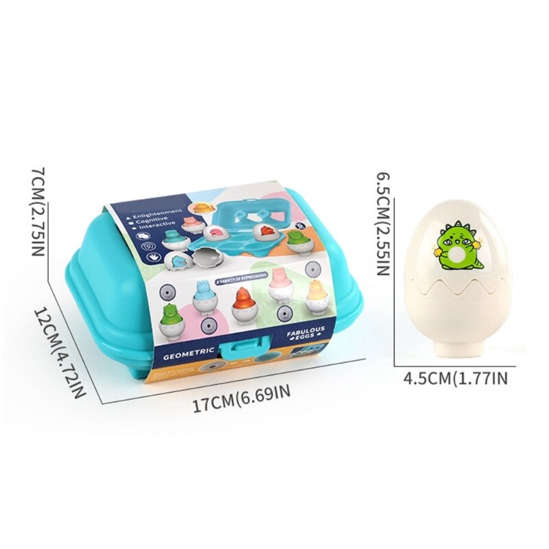 Educatief 3D-eieren leerspeelgoed Peuters Paaseieren Giftbag Stuffers Party Toy