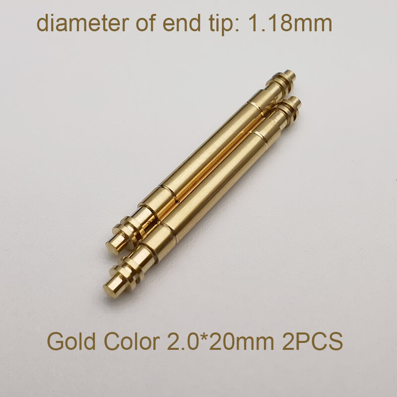 Gold Color Watch Spring Bars para Submariner 116618, Assista Acessórios, 2pcs
