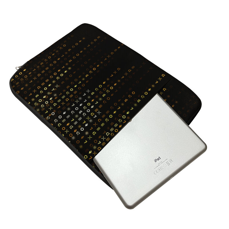 Saco de armazenamento notebook marca, feito de tecido antiderrapante, para o computador ao ar livre, 11, 13, 15 polegadas, impressão fórmula letra, saco macbook
