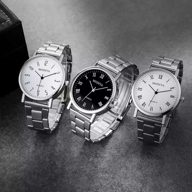 Casual Number Dial Quartz Watch Brand Steel Mesh Belt Watch for Men Round Business Wristwatches Luxury Clock Relogio Feminino