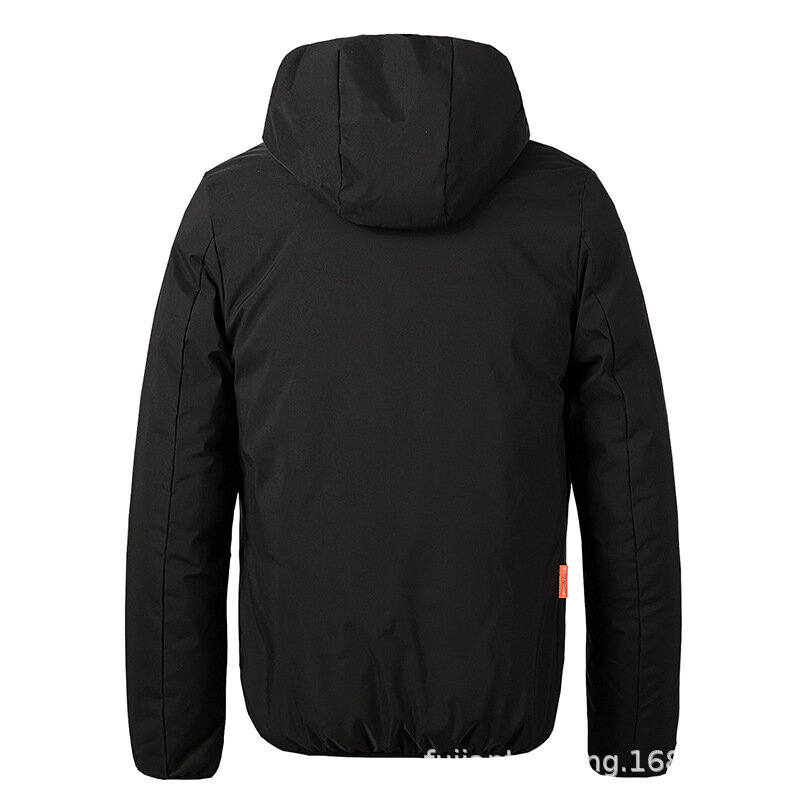 Новинка Зима 2022 однотонная простая модная мужская куртка в Корейском стиле с капюшоном ветрозащитная и теплая облегающая Молодежная Студенческая куртка