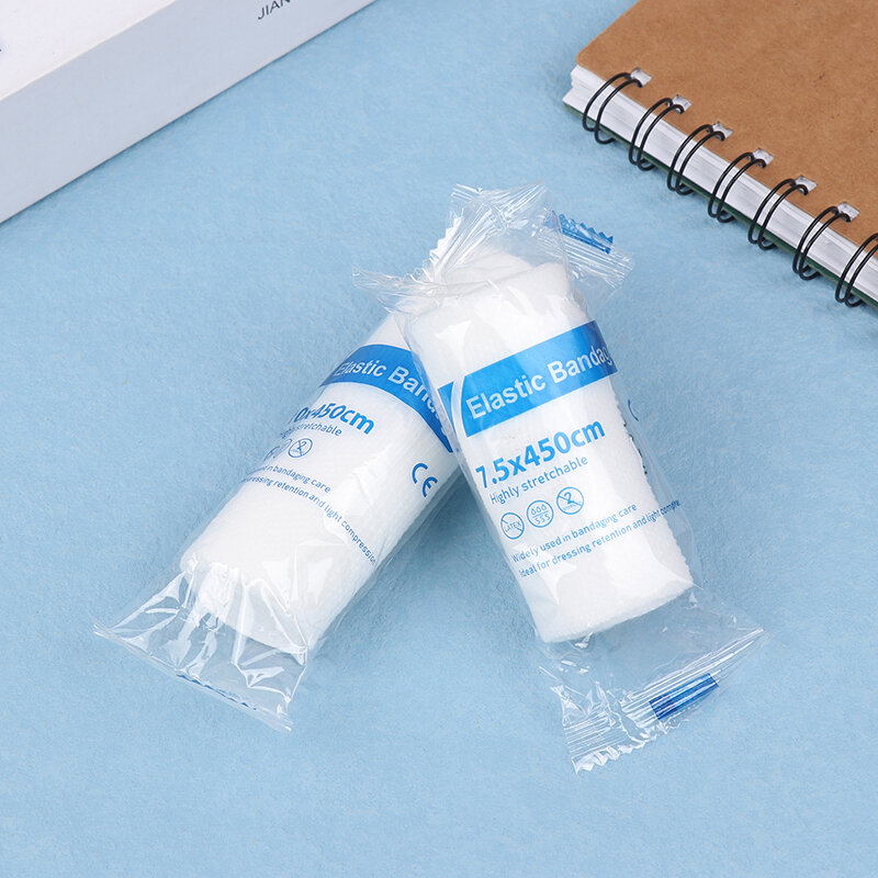 1Roll PBT Elastic Bandage Skin Friendly Breathable First Aid Kit Gauze Wound Dressing Medical Emergency Care Bandage