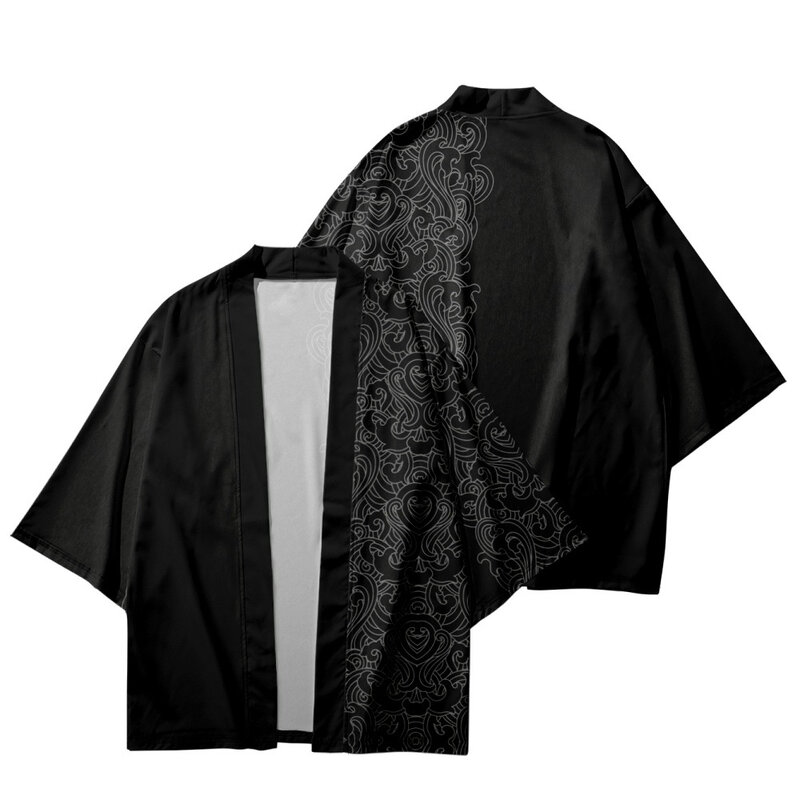 Летнее пляжное кимоно в японском стиле с винтажным принтом, уличная одежда, кардиган для женщин и мужчин, топ в традиционном стиле размера d, 5XL, 6XL