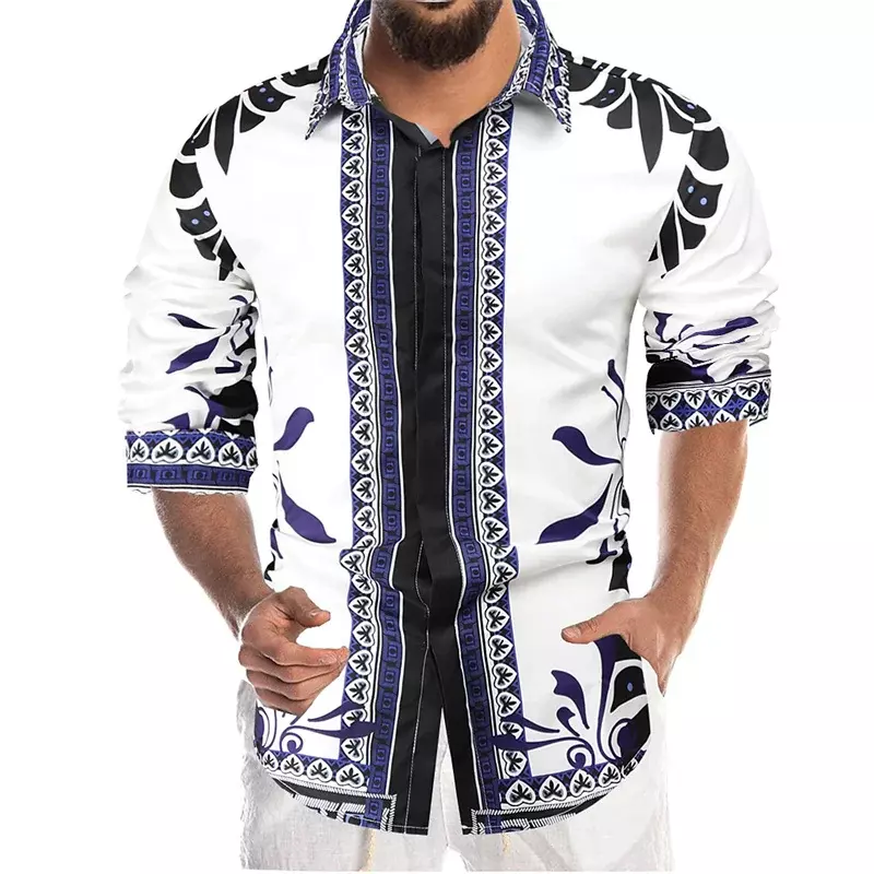 Men's Lapel Fashion Shirt Stripe Color Geometric Designer Design Popular Elements Casual Outdoor Party Soft Comfortable T-Shirt