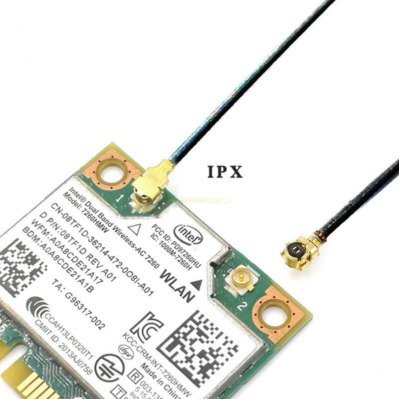 Antenne IPEX Wifi interne sans fil Mini PCI-E pour ordinateur portable, 1 paire, pour carte Wifi, livraison directe