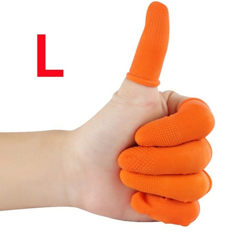 Culle per dita antiscivolo in gomma da 100 pezzi culle protettive monouso arancioni per la riparazione elettronica facile da usare