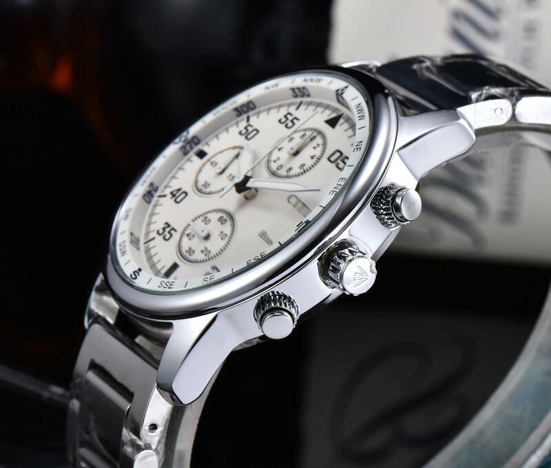 Luxury Watch For Men Quartz Chronograph Sport Waterproof Man Watches Military Fashion Stainless Steel Wristwatch Clock 
