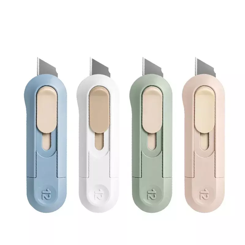 Coltello multiuso Mini Box Cutter portatile, apribottiglie in metallo SK5 taglio carta tascabile retrattile automatico