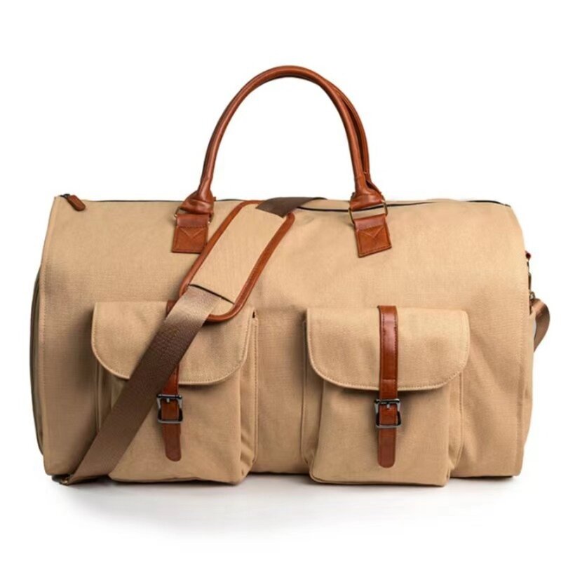 Bolso de lona de viaje para mujer, bolsa de equipaje ligera, impermeable, portátil, de gran capacidad, a la moda