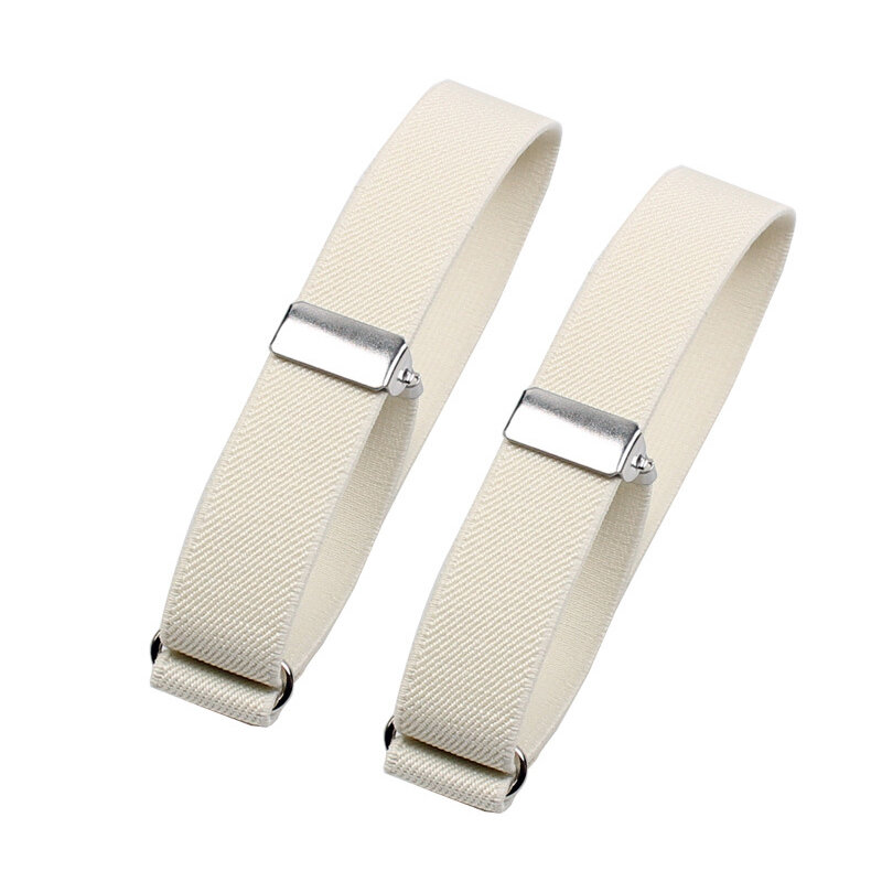 1 Pair  Non-slip Elastic Armband Stretch Shirt Sleeve Holders For Women Men Arm Cuffs Bands Adjustable Garter Metal Bracelet
