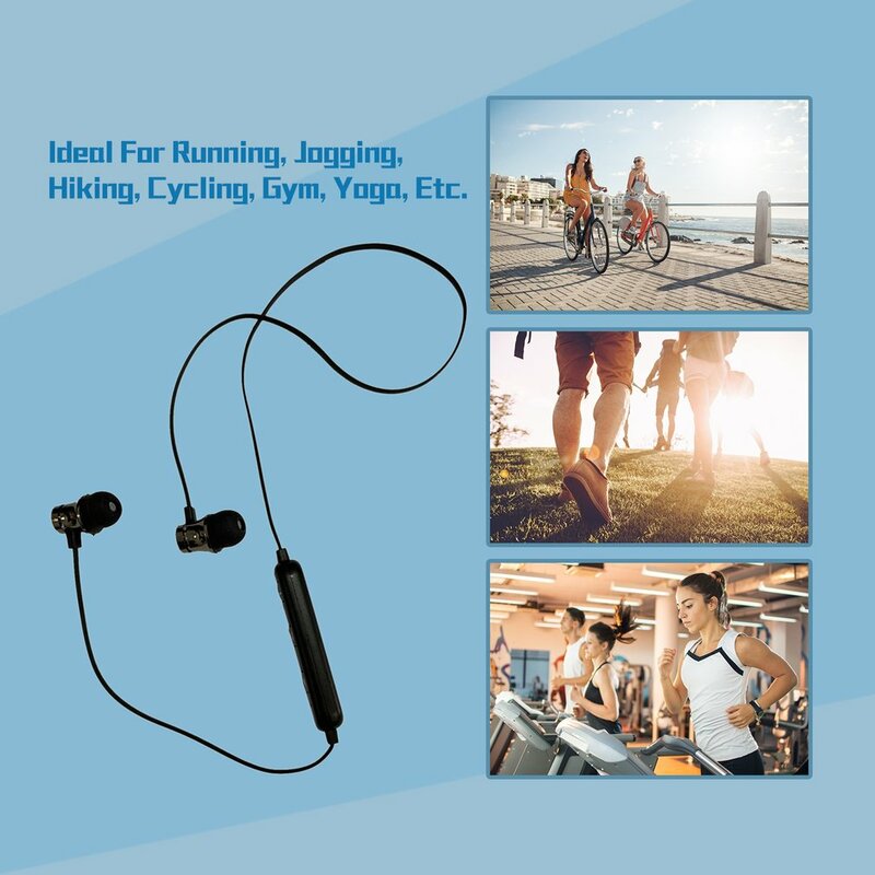 XT11 Earphone olahraga nirkabel, headphone Stereo pintar magnetik dengan pengurang kebisingan untuk semua ponsel pintar