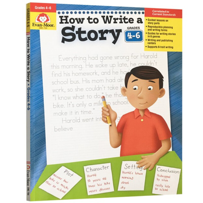 Эван-Мор как писать рассказ, учебник 4-6 классов, в возрасте 9 10 11 12 лет, книга на английском языке 9781557998026