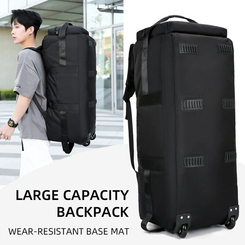 Unisex Universal Travel Bag with Wheel Large Capacity Foldable Luggage Traveling Handbag Waterproof Luggage Storage Bags XM135