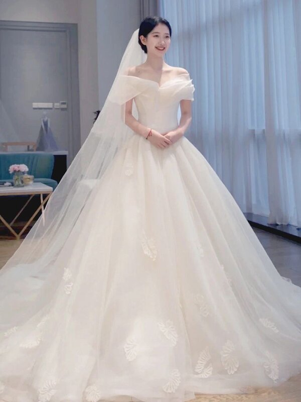 Французское свадебное платье на одно плечо, новый стиль, облегающее банкетное высококлассное платье для невесты