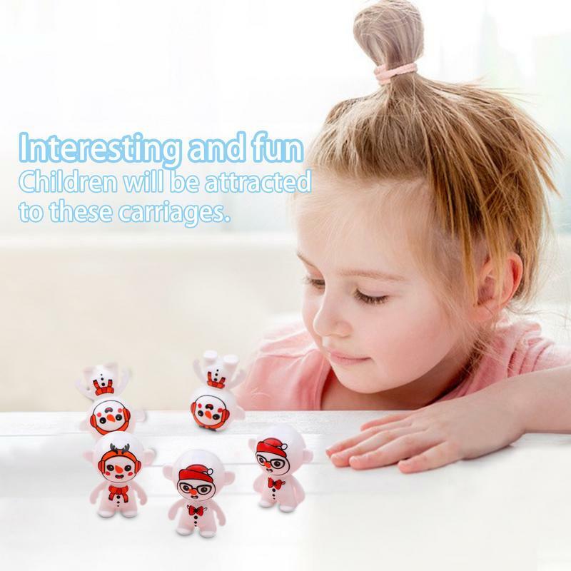 Tumblers Toy for Kids, Mini Wobbling Ornamento, Astronauta, Boneco de neve, Macaco, Boneca Invertida, Mesa Pequena