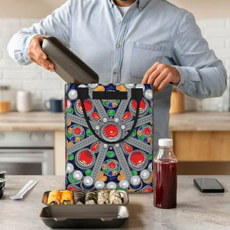 Tafzimth Kabyle Fibula изолированная сумка-тоут для ланча Женская этническая Геометрическая переносная теплая сумка-холодильник для ланча