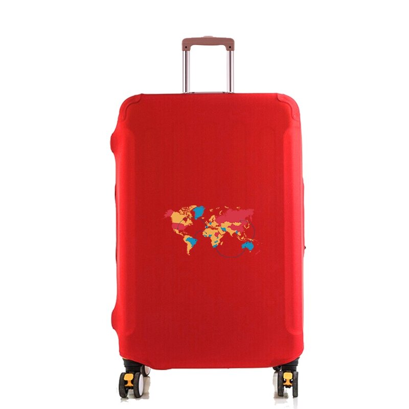 Luggage Suitcase Cover Protector Elastic Dustroof Case18~28 Inch Travel Protective Cover Case 2022Travel The Wrold Pattern Print