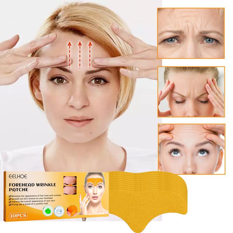 10 Stuks Anti-Rimpel Voorhoofd Lijnverwijdering Gel Patch Verstevigende Masker Fronslijnen Gezicht Huidverzorging Stickers Anti-Aging Collageen Natuurlijk