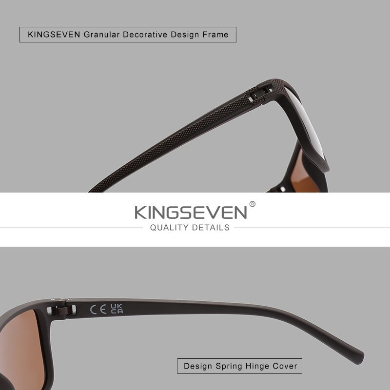 KINGSEVEN New Polarized Sunglasses Women Driving Classic Square Frame Sun Glasses sunglasses for Men Outdoor Travel 755