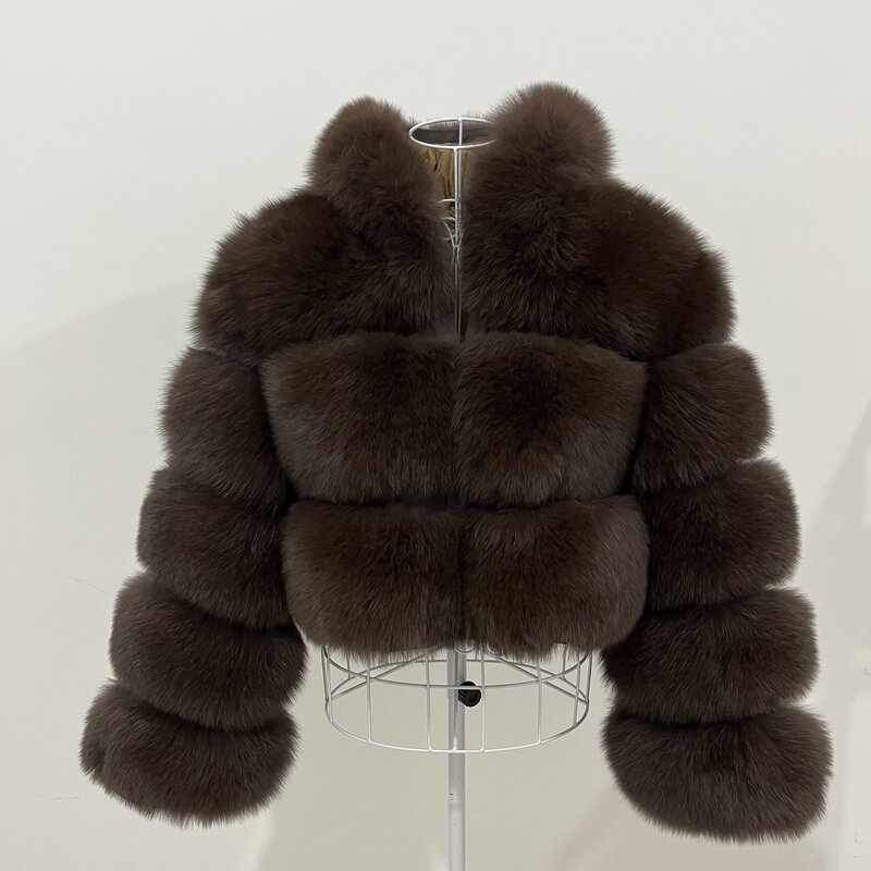 Natürliche echte Fuchs Pelzmantel Frauen warme Winter kurze Jacke mit Kapuze Damen bekleidung Luxus pelzigen Pelzmantel große Größe neue