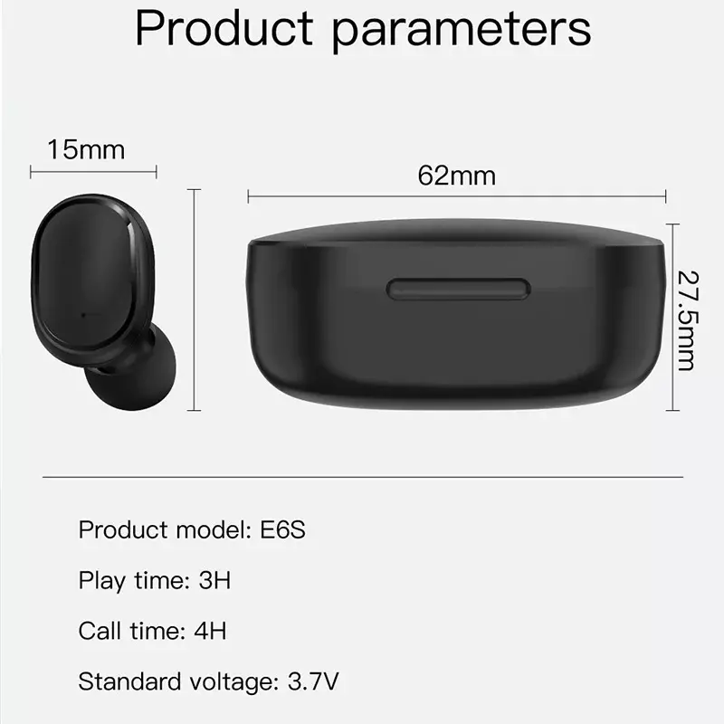 Auricolari Bluetooth TWS cuffie bluetooth senza fili cuffie con cancellazione del rumore con microfono cuffie per Xiaomi Samsung